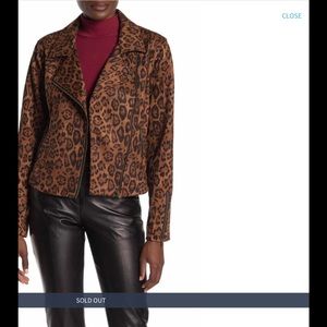 NWT Sanctuary Leopard print biker jacket